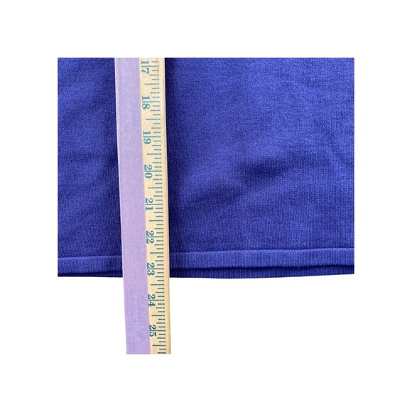 NWT Carmen Marc Valvo Purple Cutout Shoulder Knit Sweater Top Size L - Picture 5 of 7